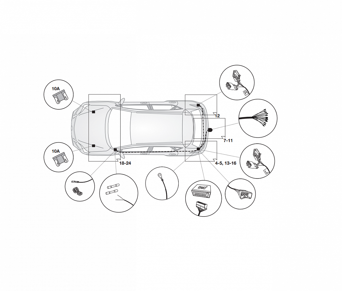 Электрика фаркопа Hak-System (13 pin) для Lexus NX 2014- 26670503 в 