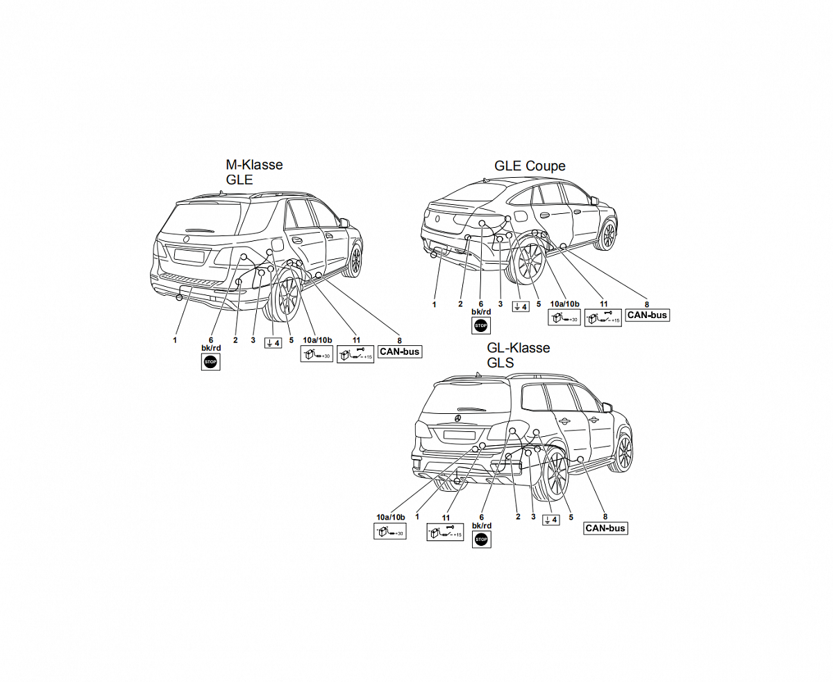 Электрика фаркопа Westfalia (13 pin) для Mercedes GLE 2016-2018 313430300113 в 