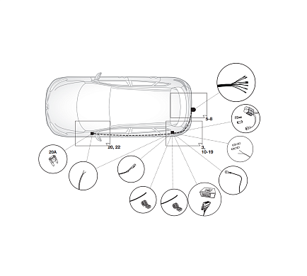 Электрика фаркопа Hak-System (7 pin) для Renault Grand Scenic 2017- 12180544 в 