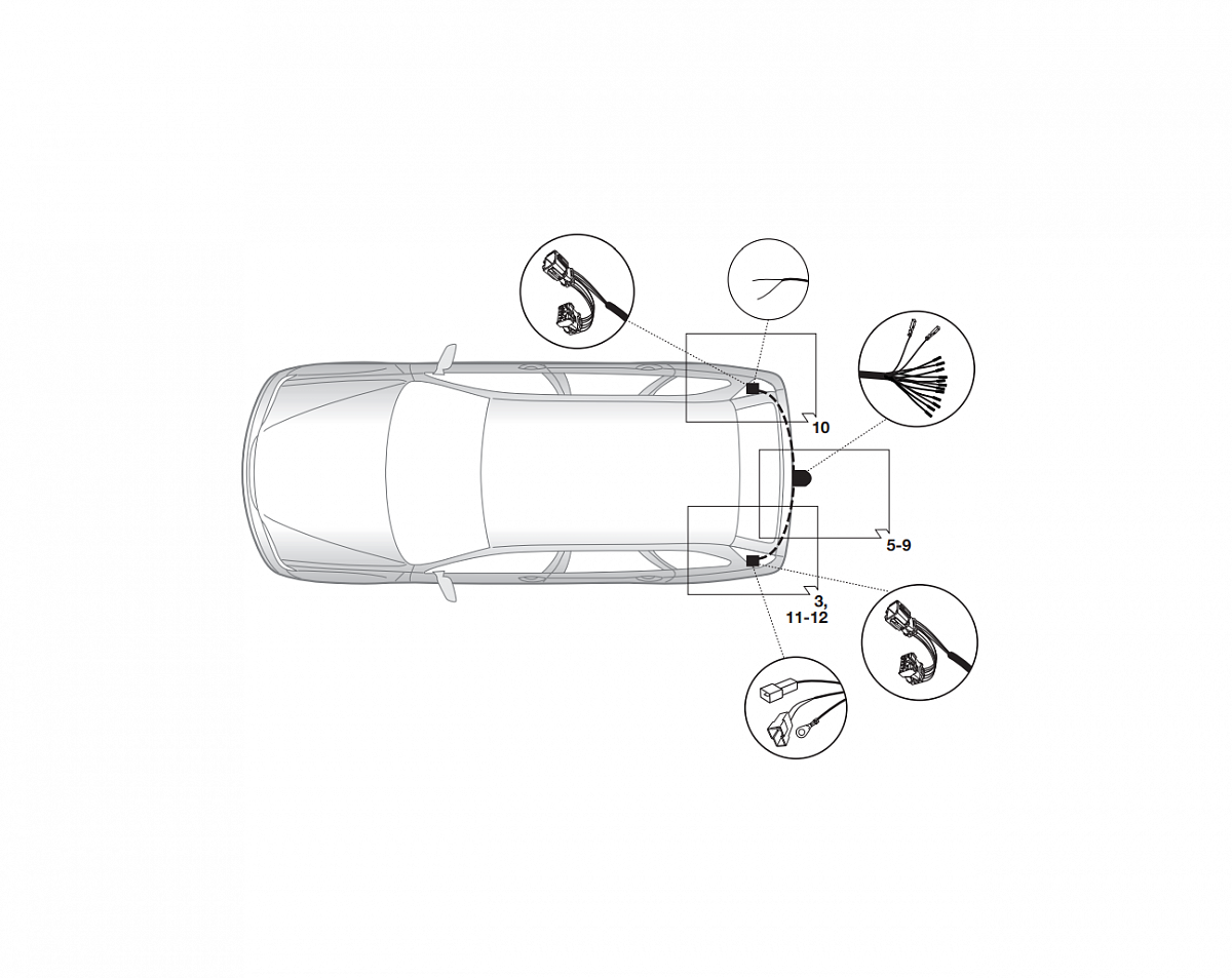 Электрика фаркопа Hak-System (13 pin) для Honda CR-V 2007-2012 26070512 в 