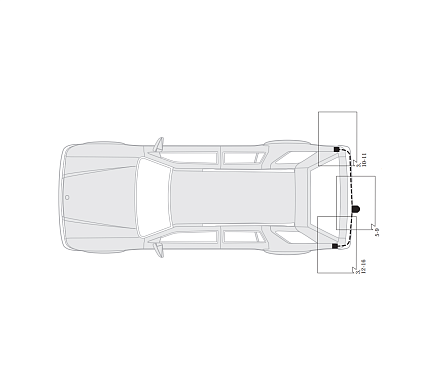 Электрика фаркопа Hak-System (13 pin) для Hyundai Santa Fe 2001-2006 26080505 в 