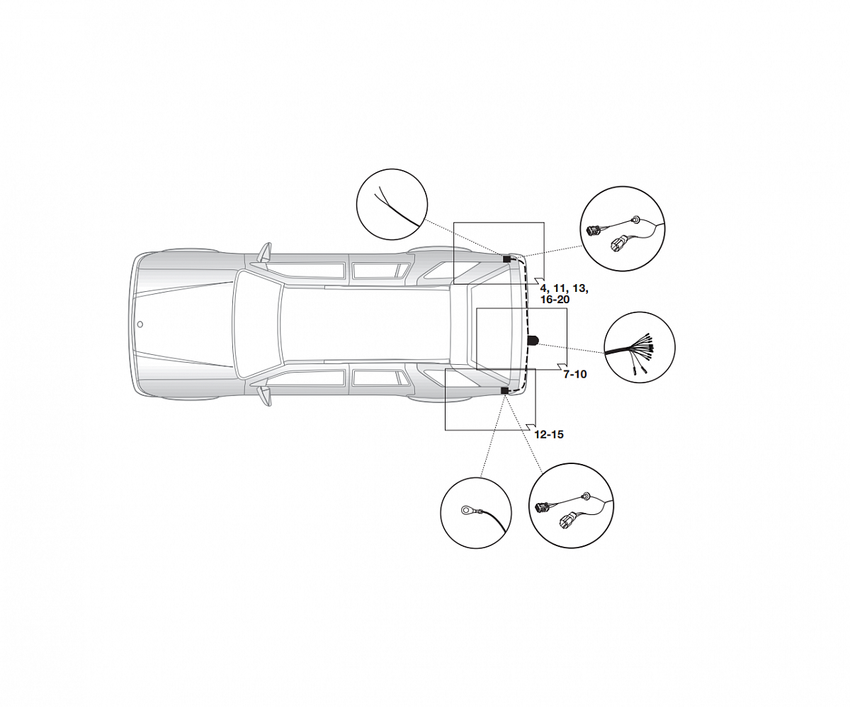 Электрика фаркопа Hak-System (13 pin) для Hyundai Tucson 2004-2010 26080506 в 