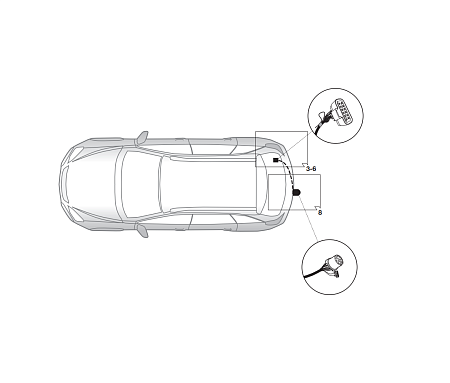 Электрика фаркопа Hak-System (13 pin) для Opel Antara 2006-2017, (для авто с подготовкой) 21500566 в 