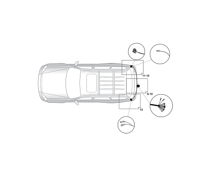 Электрика фаркопа Hak-System (13 pin) для Citroen C-Crosser 2007-2012 26500524 в 