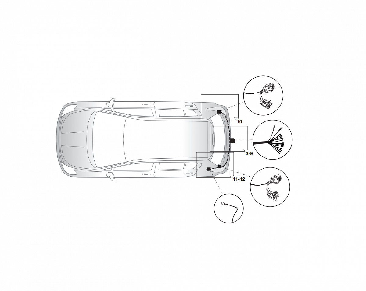 Электрика фаркопа Hak-System (13 pin) для Nissan Tiida 2008-2014 26140508 в 