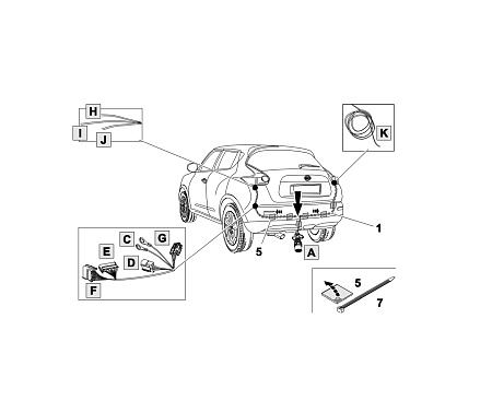 Электрика фаркопа Brink (7 pin) для Nissan Juke 2010- 732653 в 