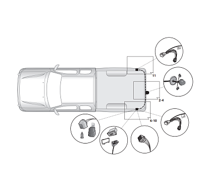 Электрика фаркопа Hak-System (13 pin) для Isuzu D-Max 2020- 21090510 в 