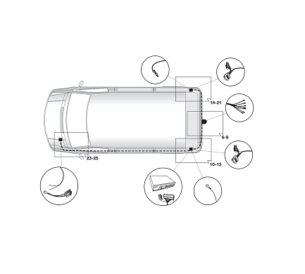 Электрика фаркопа Hak-System (7 pin) для Peugeot Boxer 2006-2011 12500536 в 