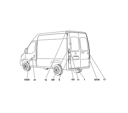 Электрика фаркопа Westfalia (13 pin) для Peugeot Boxer 2006-2011 306510300113 в 