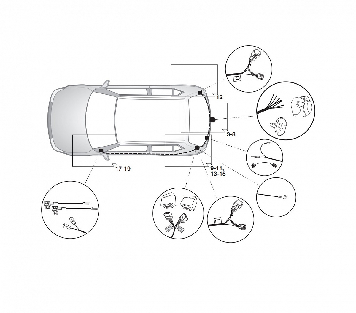 Электрика фаркопа Hak-System (7 pin) для Suzuki Swift 2017- 12240530 в 