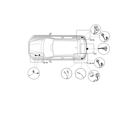 Электрика фаркопа Hak-System (7 pin) для Citroen C4 Aircross 2012-2017 12500578 в 