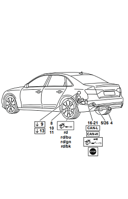 Электрика фаркопа Westfalia (13 pin) для Audi A5 2016- 305437300113 в 