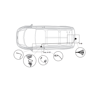 Электрика фаркопа Hak-System (13 pin) для Ford Transit 2016- 21060559 в 