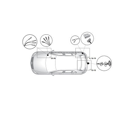 Электрика фаркопа Hak-System (13 pin) для Mercedes CLA-class 2019- 21040541 в 