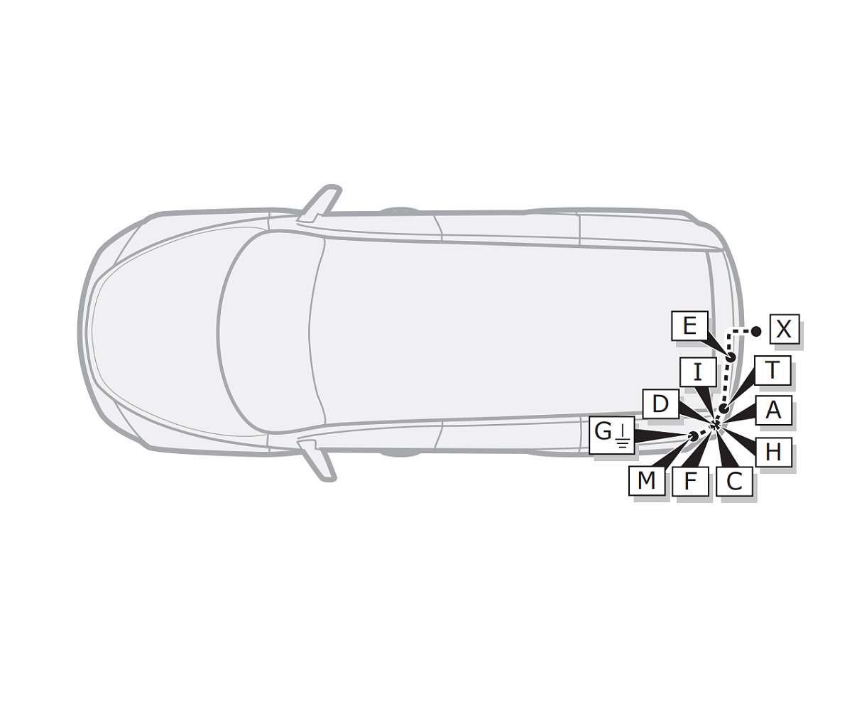 Электрика фаркопа ECS (13 pin) для Toyota Land Cruiser J300 2021- TO320HH в 