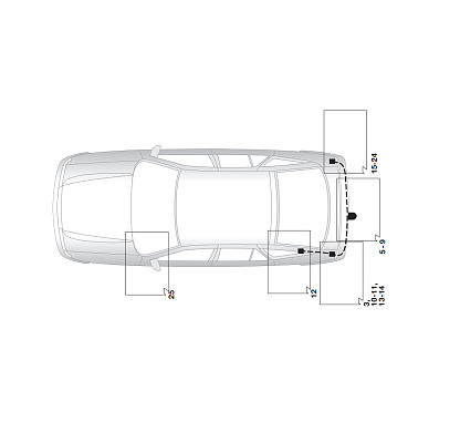 Электрика фаркопа Hak-System (13 pin) для Renault Laguna 2001-2007 26180513 в 