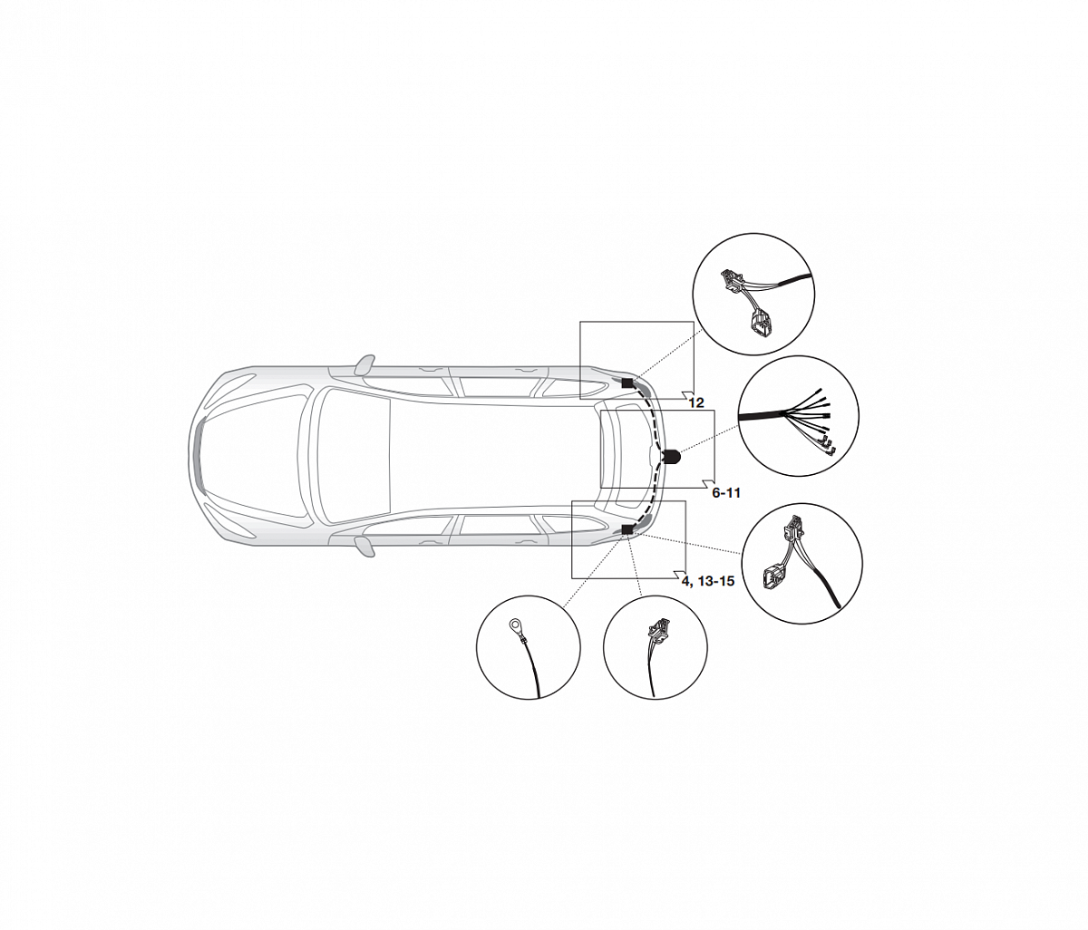 Электрика фаркопа Hak-System (7 pin) для Nissan Murano 2005-2008 16140504 в 