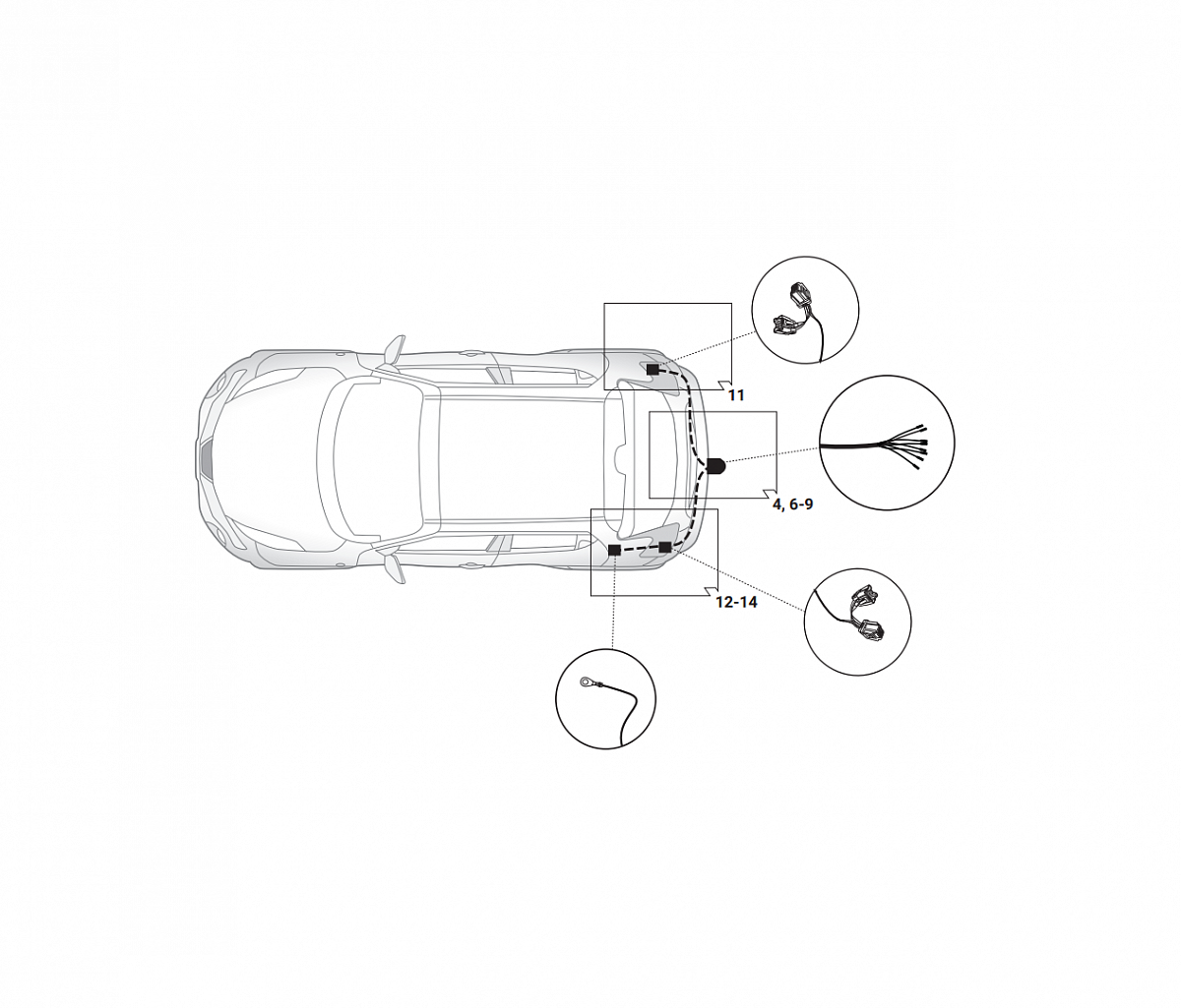 Электрика фаркопа Hak-System (7 pin) для Nissan Juke 2014- 16140528 в 