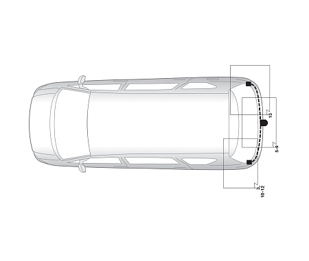 Электрика фаркопа Hak-System (7 pin) для Toyota Avensis Verso 2001-2009 16250507 в 