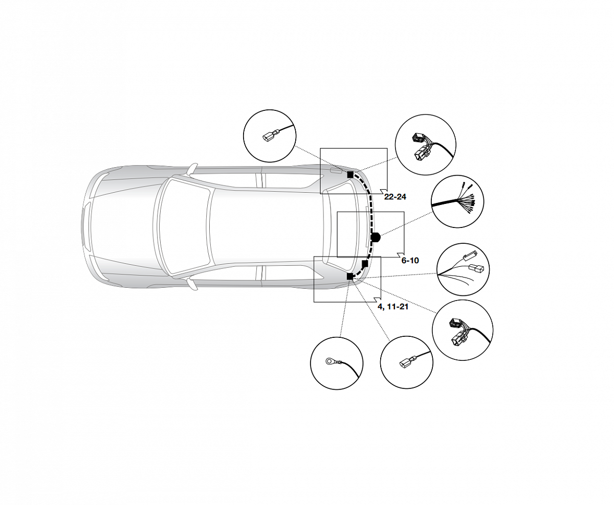 Электрика фаркопа Hak-System (13 pin) для Hyundai i30 2007-2012 26080516 в 