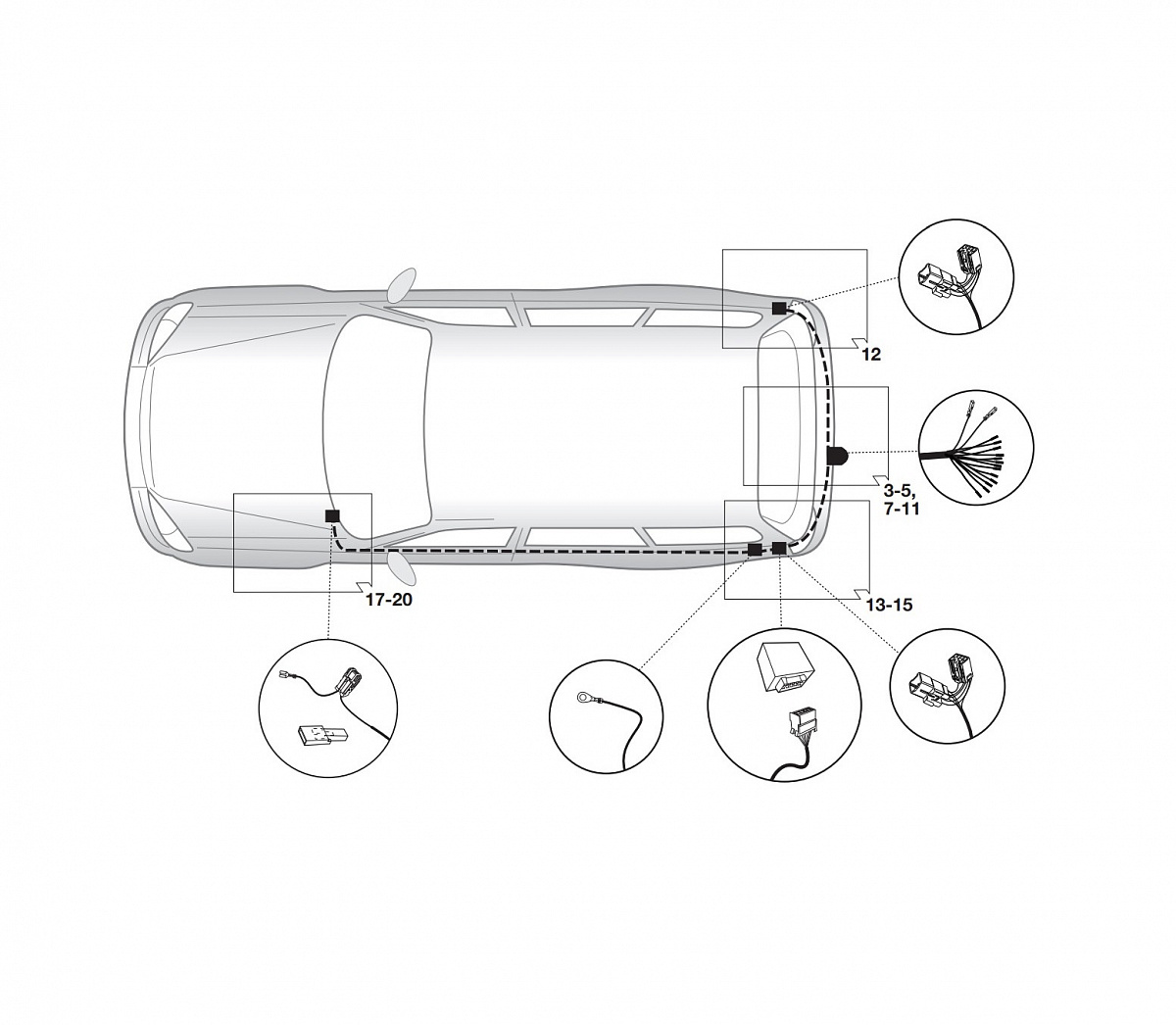 Электрика фаркопа Hak-System (13 pin) для Toyota Urban Cruiser 2009-2014 26250525 в 