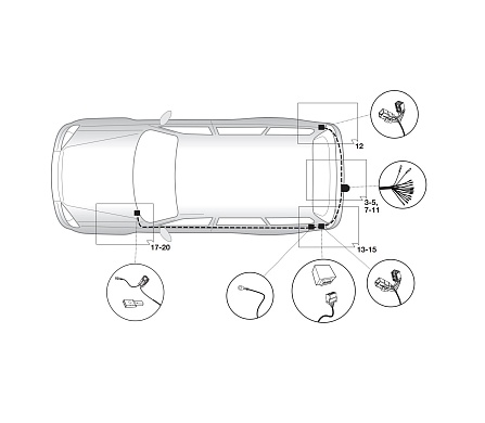 Электрика фаркопа Hak-System (13 pin) для Toyota Urban Cruiser 2009-2014 26250525 в 