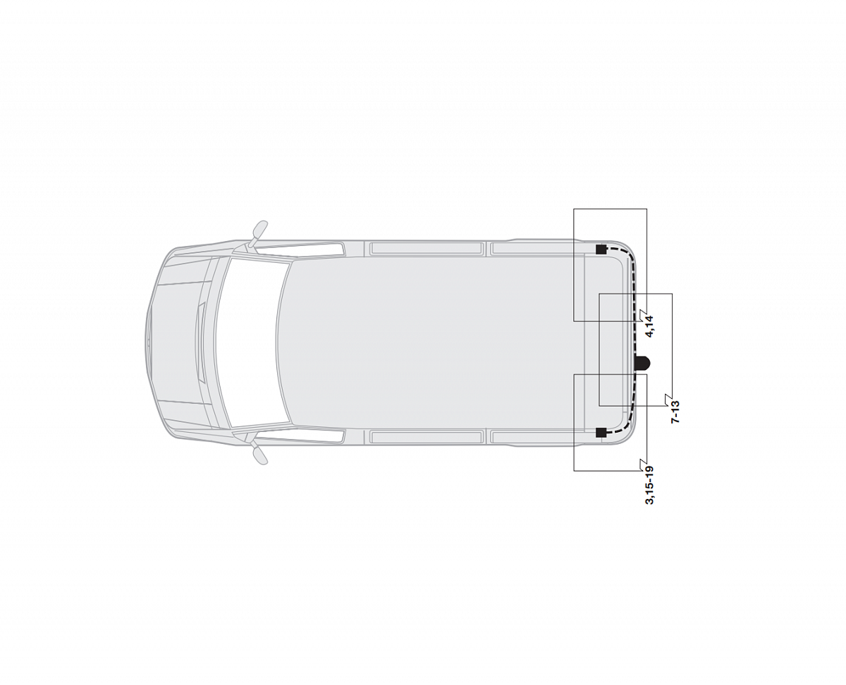 Электрика фаркопа Hak-System (13 pin) для Opel Vivaro 2001-2006 26500503 в 