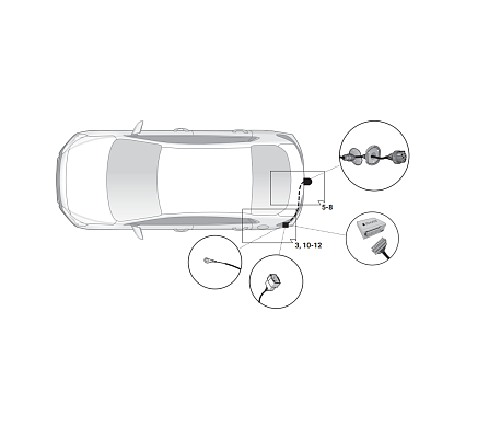 Электрика фаркопа Hak-System (7 pin) для Hyundai Tucson 2021- 12080559 в 