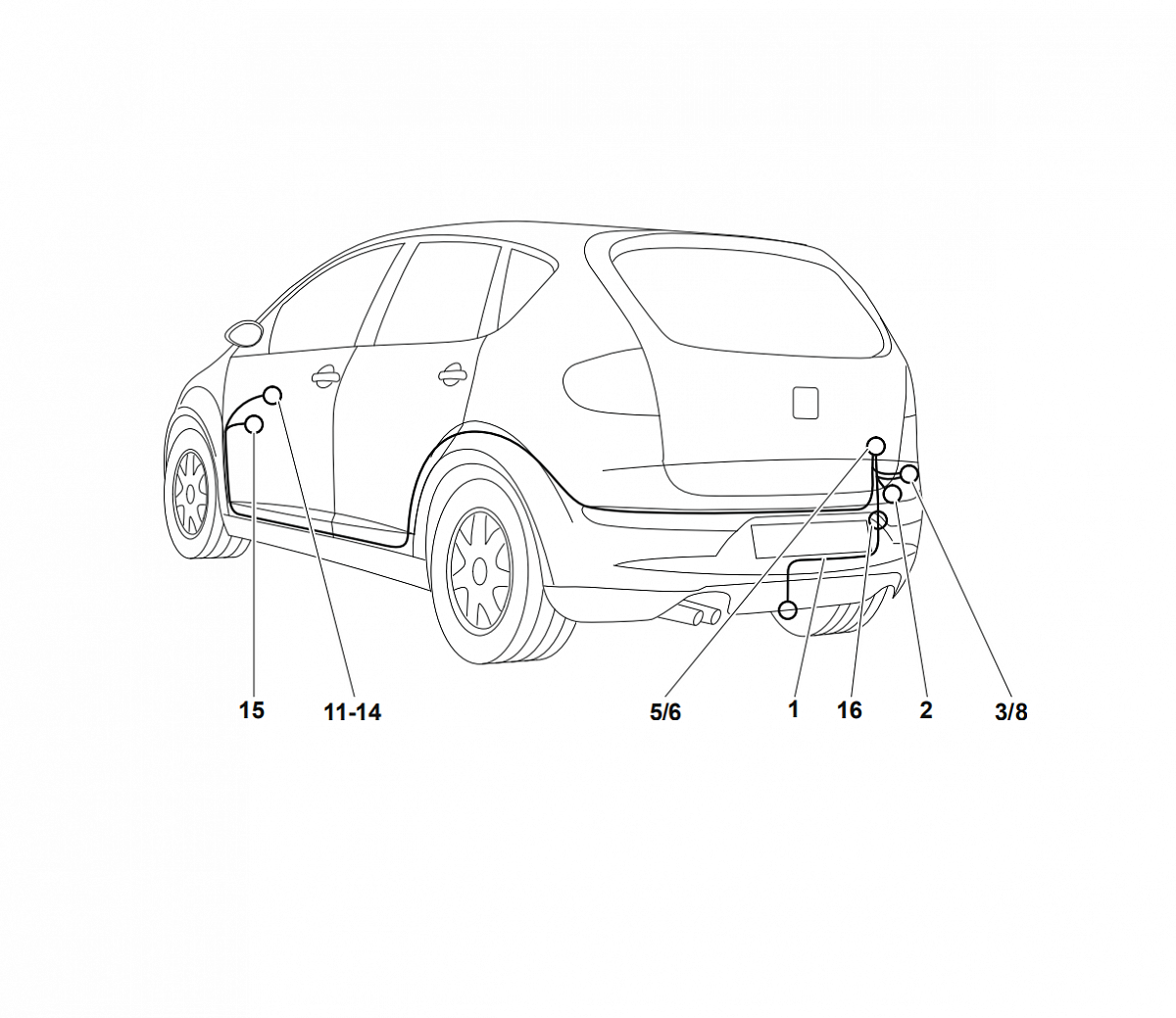 Электрика фаркопа Westfalia (7 pin) для Seat Toledo 2004-2012 344044300107 в 