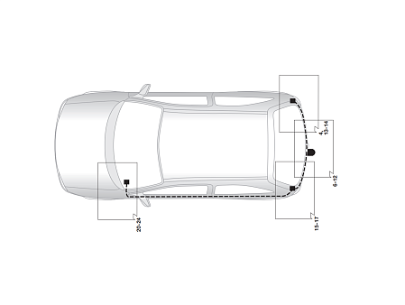 Электрика фаркопа Hak-System (13 pin) для Fiat Panda 2003-2012 21050505 в 