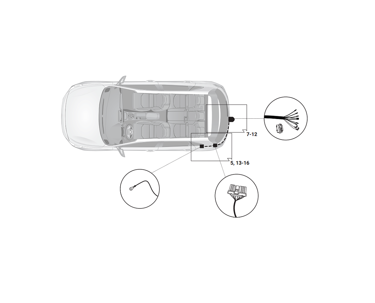 Электрика фаркопа Hak-System (7 pin) для Kia Ceed 2018- 16100574 в 