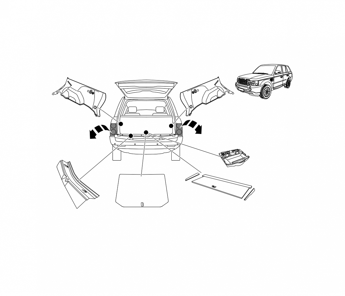 Электрика фаркопа Brink (13 pin) для Land Rover Range Rover Sport 2005-2009 744184 в 