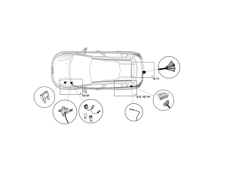 Электрика фаркопа Hak-System (13 pin) для Citroen C4 Cactus 2014-2018 21500599 в 