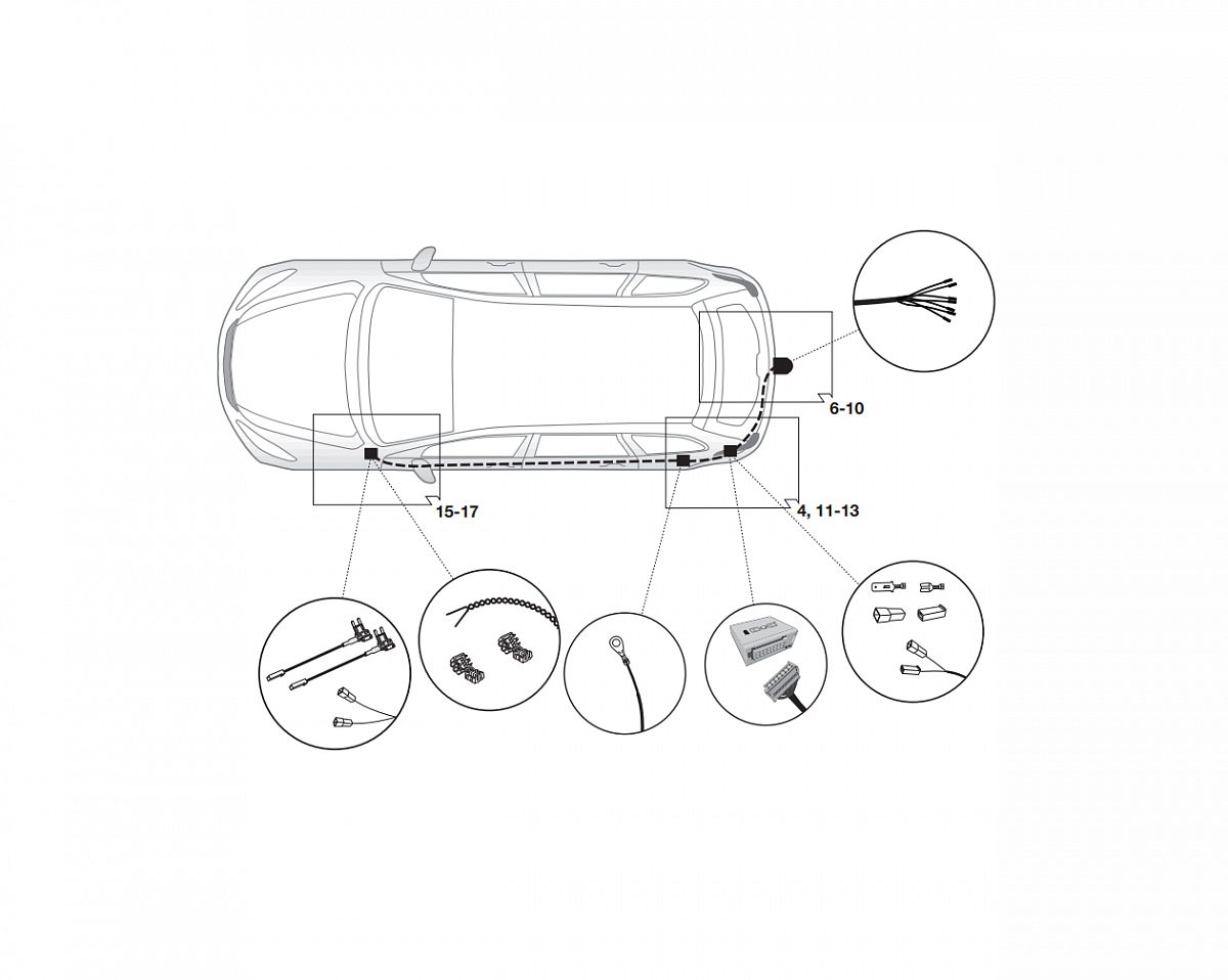 Электрика фаркопа Hak-System (7 pin) для Kia Soul 2014-2018 12100550 в 