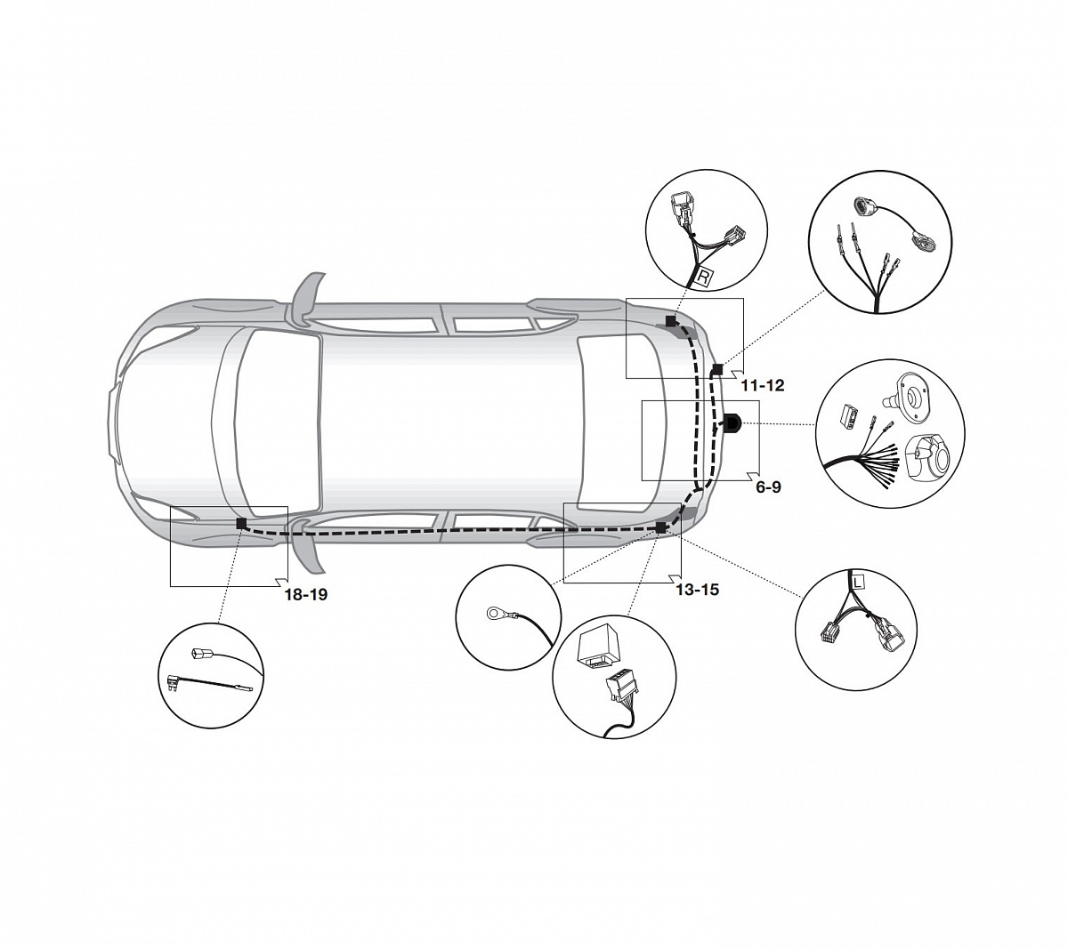 Электрика фаркопа Hak-System (13 pin) для Suzuki Vitara 2018- 21240533 в 