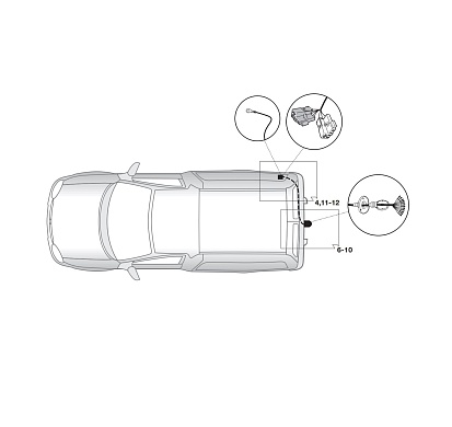 Электрика фаркопа Hak-System (13 pin) для Volkswagen Caddy 2014-2020 21270564 в 