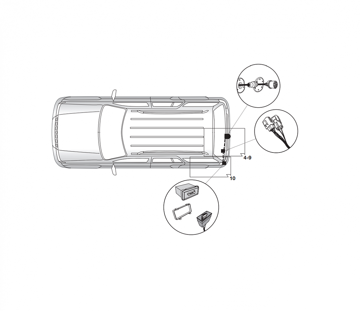 Электрика фаркопа Hak-System (13 pin) для Land Rover Range Rover 2013-, (вкл. свет-ые лам. приц) 21190516 в 