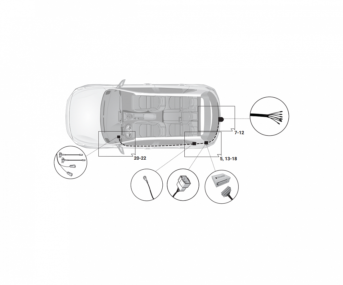 Электрика фаркопа Hak-System (7 pin) для Kia XCeed 2019- 12100579 в 