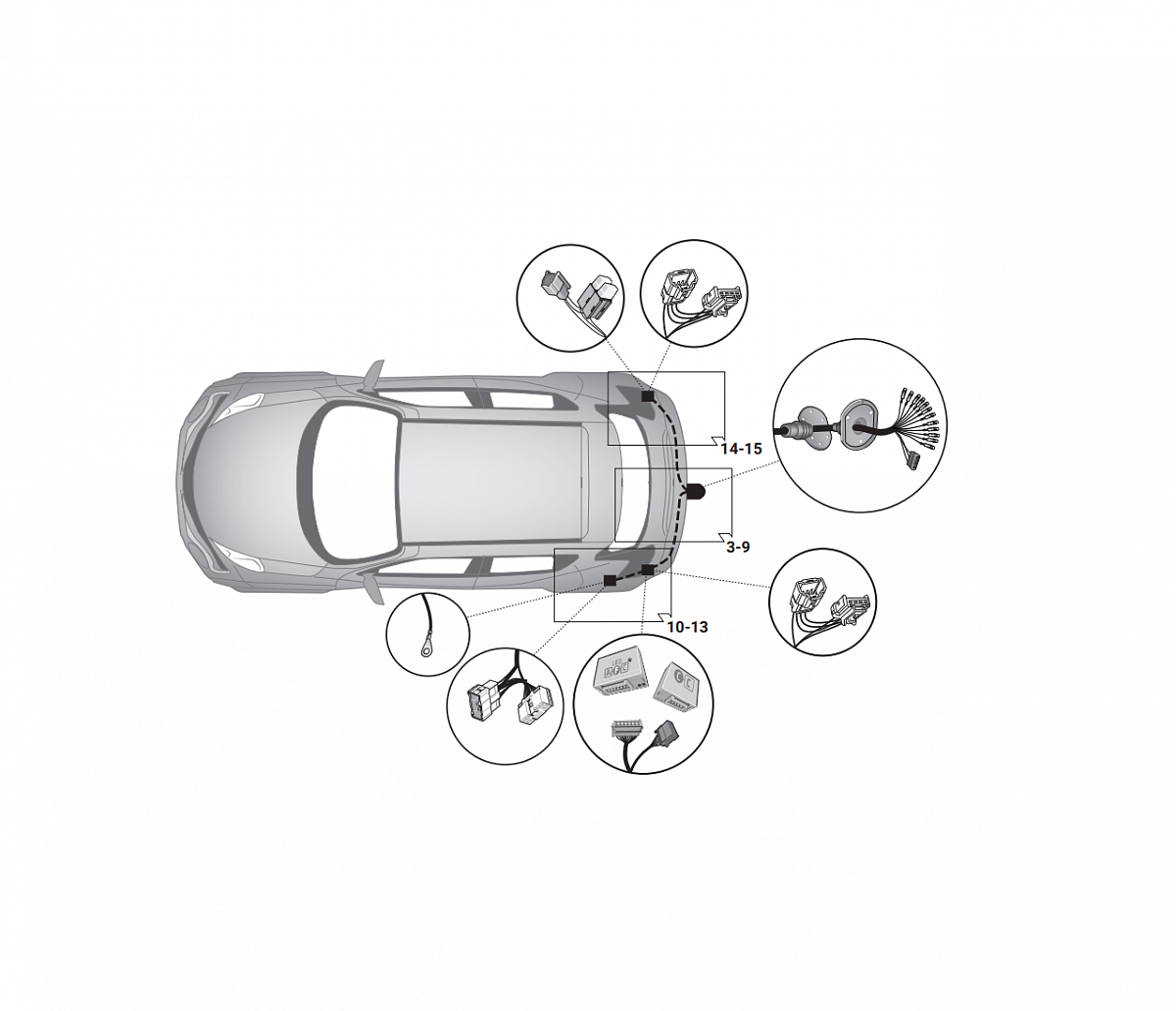 Электрика фаркопа Hak-System (13 pin) для Nissan Juke (F16) 2019- 21140543 в 