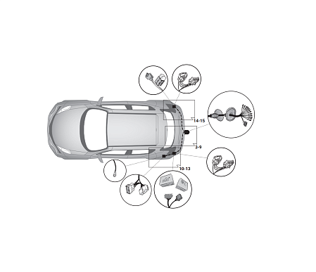 Электрика фаркопа Hak-System (13 pin) для Nissan Juke (F16) 2019- 21140543 в 