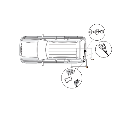 Электрика фаркопа Hak-System (13 pin) для Land Rover Discovery 2017-2020, (вкл. свет-ые лам. приц) 21190516 в 