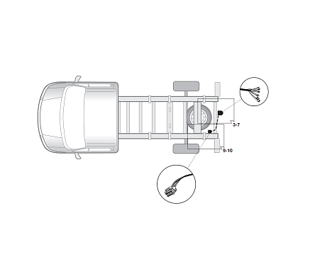 Электрика фаркопа Hak-System (7 pin) для Renault Master 2010- 12500550 в 