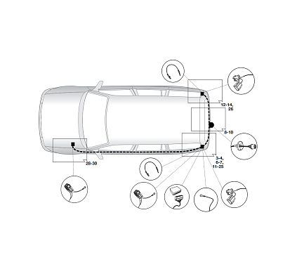 Электрика фаркопа Hak-System (13 pin) для Opel Astra 2004-2014 21150522 в 