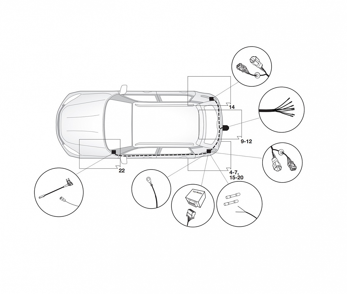 Электрика фаркопа Hak-System (13 pin) для Ssang Yong XLV 2016- 26320511 в 