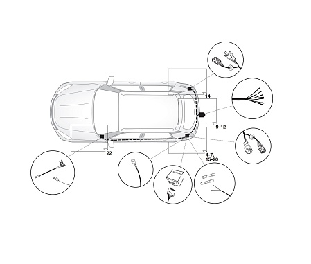 Электрика фаркопа Hak-System (13 pin) для Ssang Yong XLV 2016- 26320511 в 