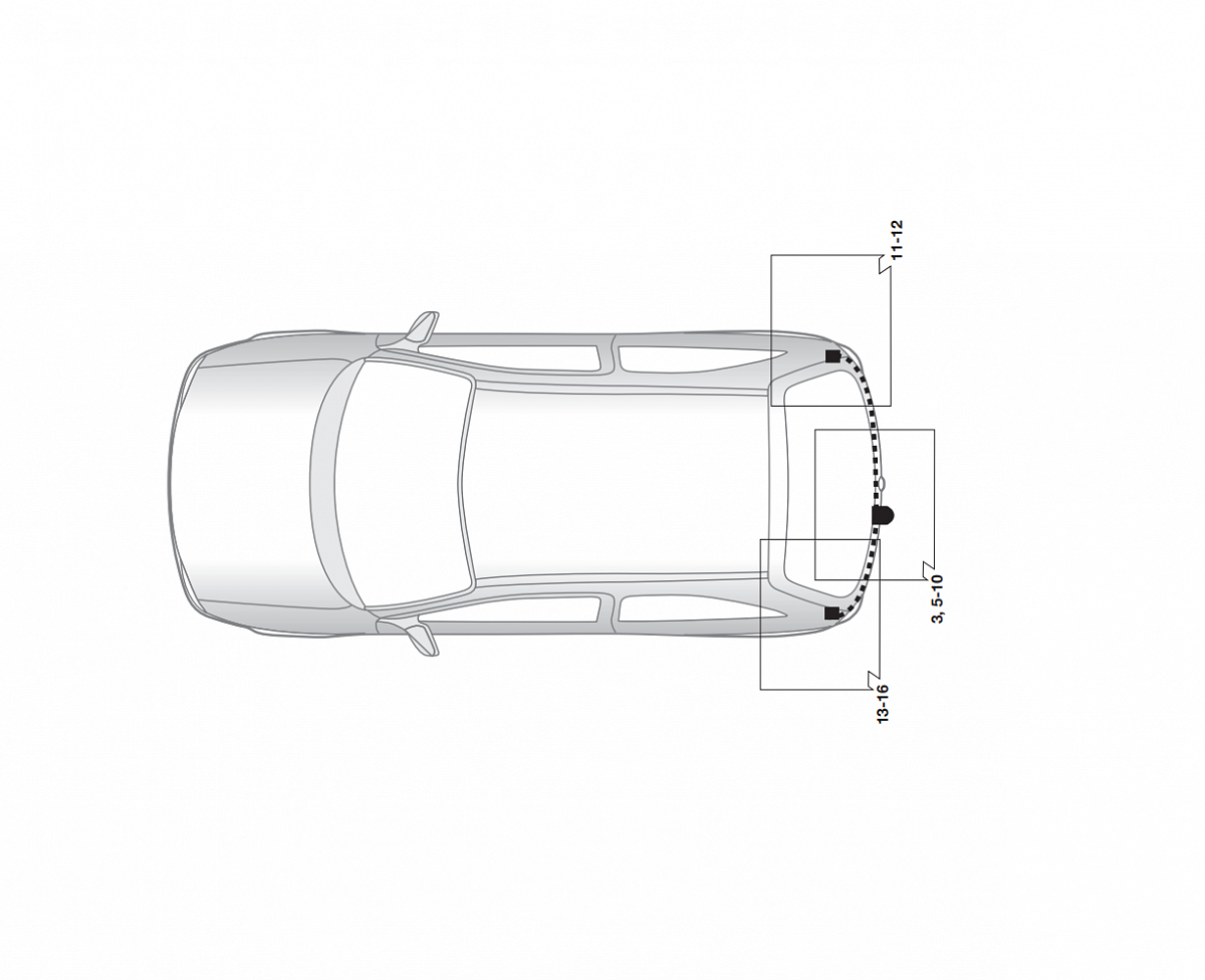 Электрика фаркопа Hak-System (7 pin) для Honda FR-V 2005-2009 16070509 в 