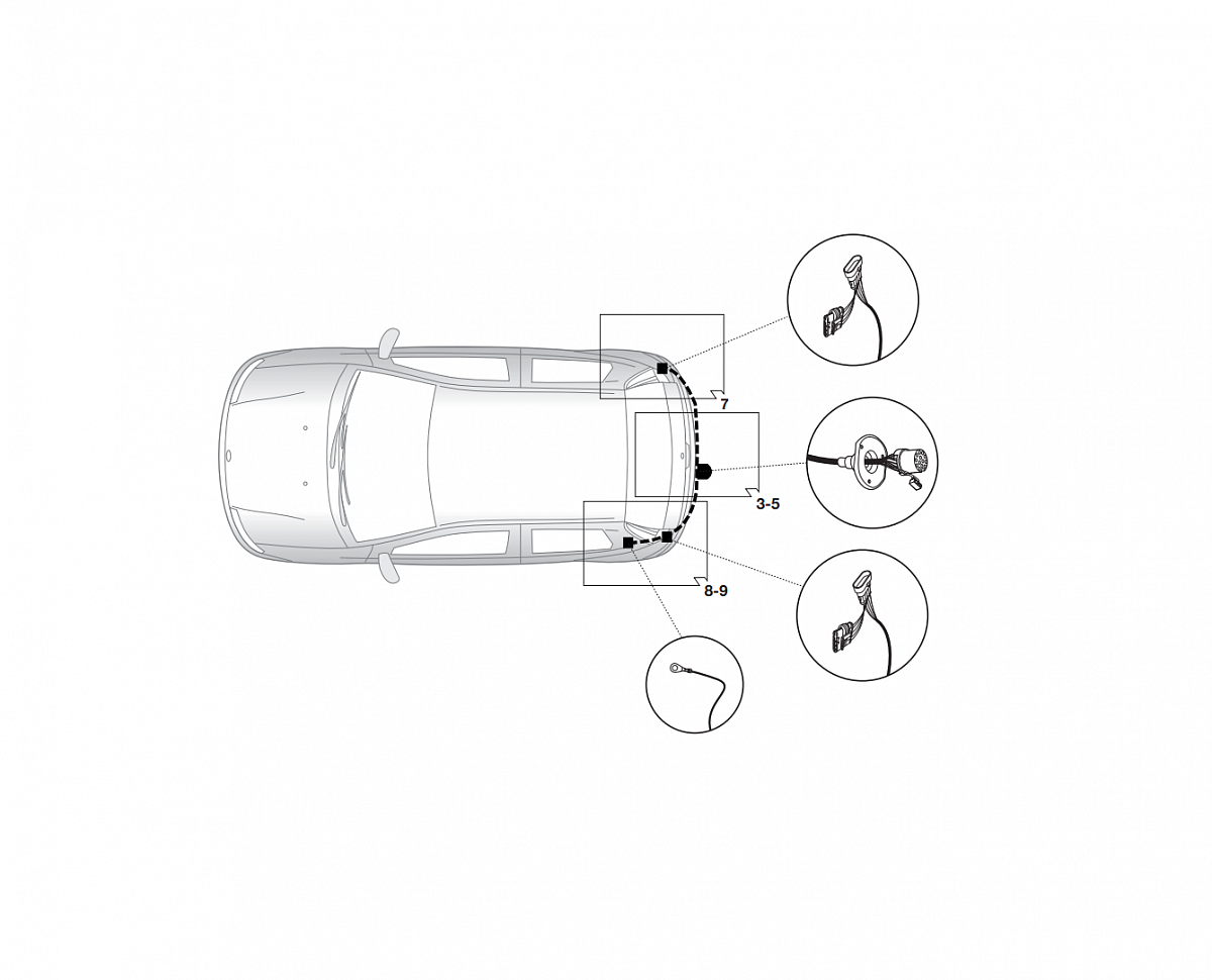 Электрика фаркопа Hak-System (13 pin) для Mitsubishi Colt 2008-2011 26130513 в 