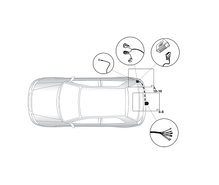 Электрика фаркопа Hak-System (7 pin) для Ford Kuga 2013-2019 12060530 в 