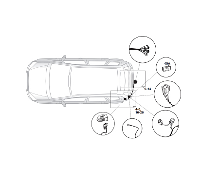 Электрика фаркопа Hak-System (13 pin) для Ford Focus (седан/хетчбек/универсал) 2011-2018 21060530 в 