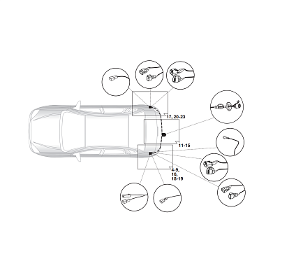 Электрика фаркопа Hak-System (13 pin) для Ford Focus 2004-2008 26060516 в 